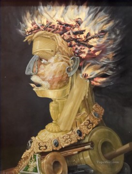 Giuseppe Arcimboldo Painting - Fire Kunsthistorisches Museum Giuseppe Arcimboldo